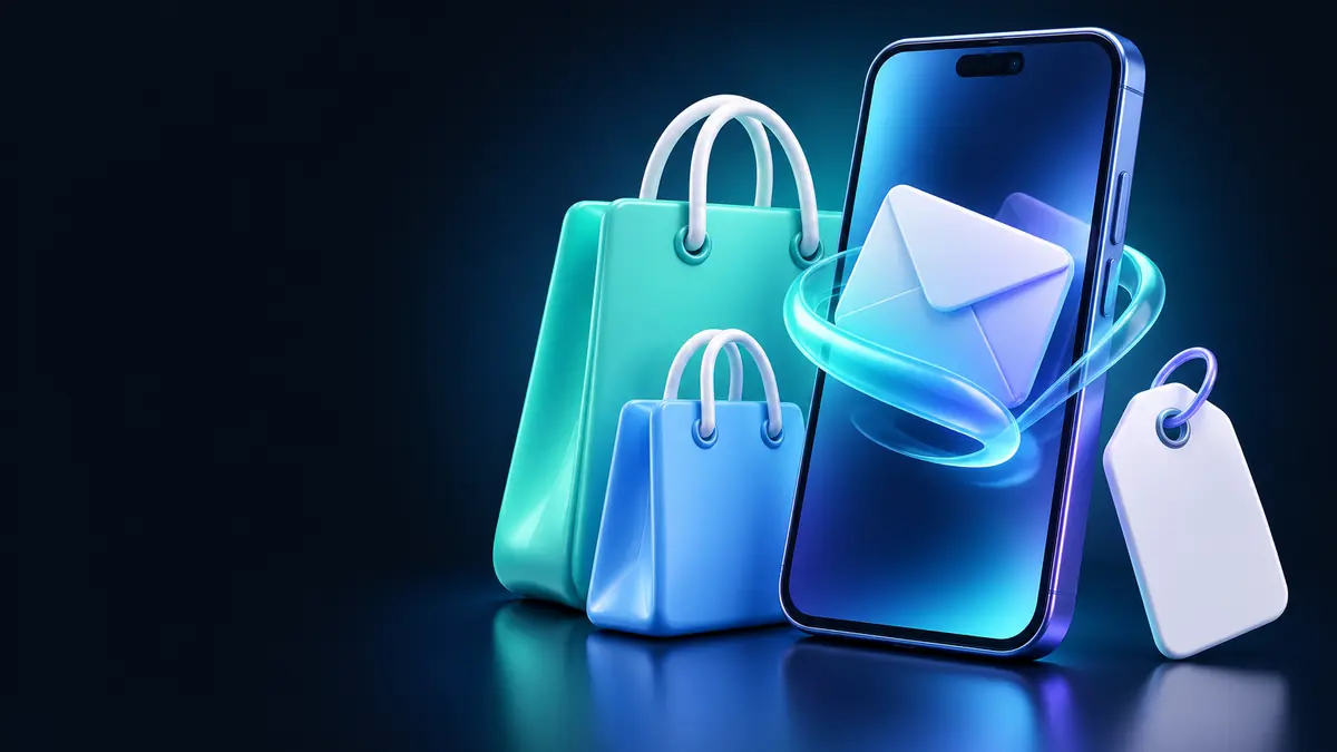 E-mail temporário para Shopee: sacolas de compra, cupom e celular recebendo e-mail